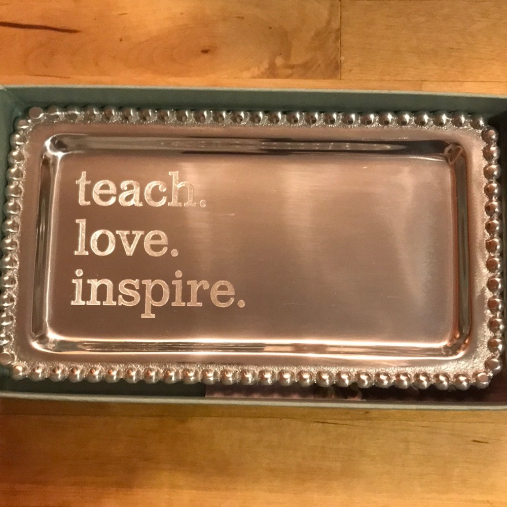 Beaded statement tray by Mariposa